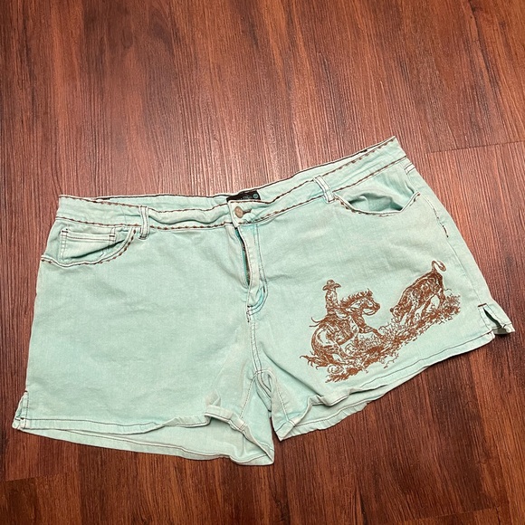 Sterling Kreek Embroidered Denim Shorts - Picture 3 of 8